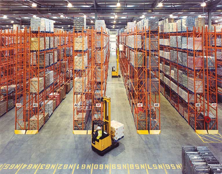 loading racking in ASDA Warehouse