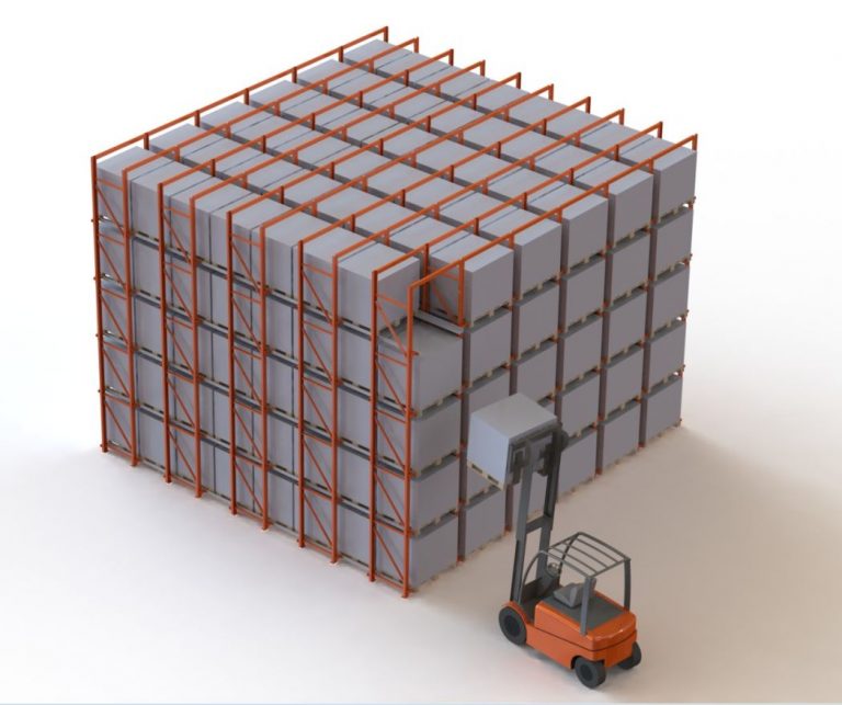drive in pallet racking diagram designed by RediRack, a UK leading manufacturer of Pallet Racking