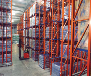 Drive in racking installation by RediRack: The UK's Leading supplier and manufacturer of Pallet Racking