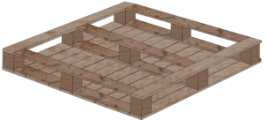 four way perimeter base pallet diagram