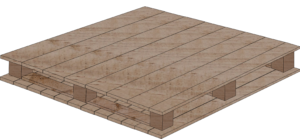 Winged four way pallet diagram