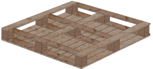 four way cruciform pallet diagram