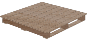 winged two way entry pallet diagram