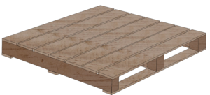 Non-reversible pallet diagram