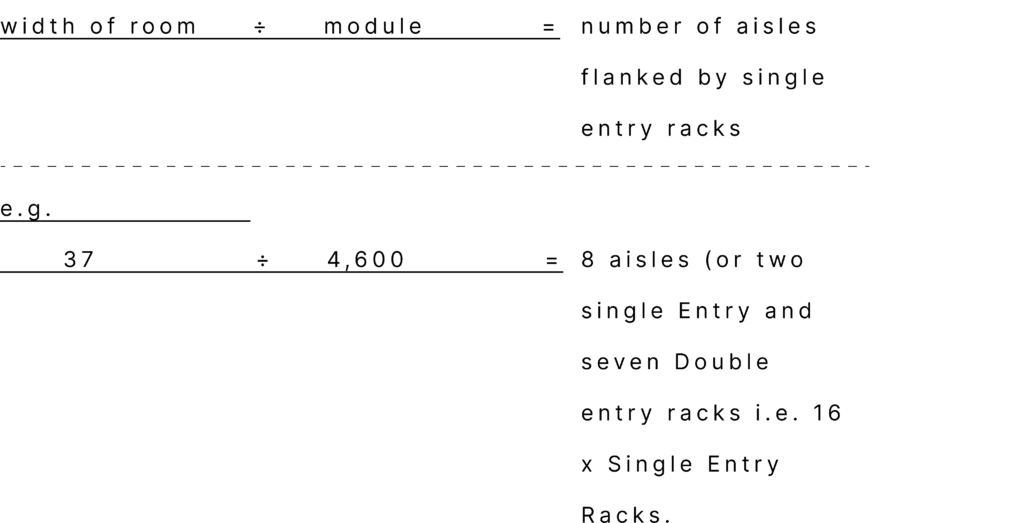 Information on Redirack's racking layouts