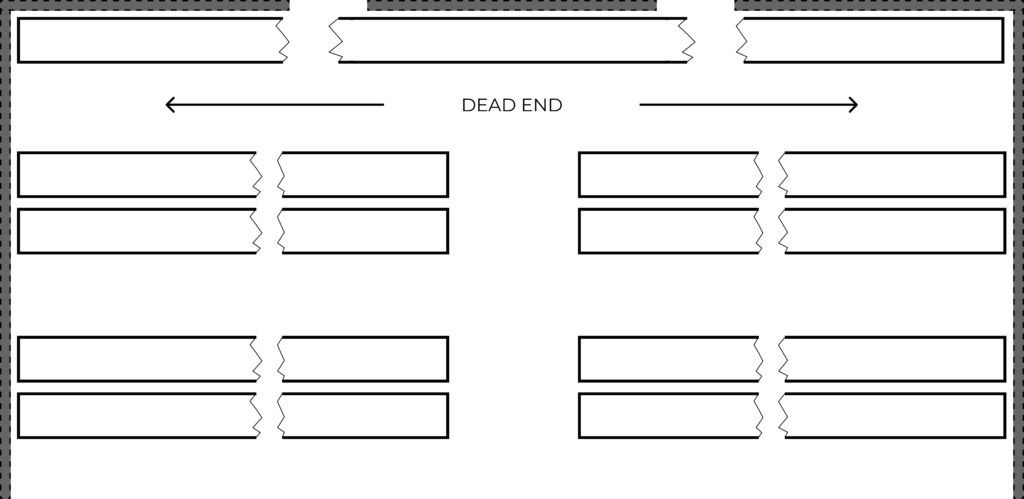 Diagram showing layout of warehouse