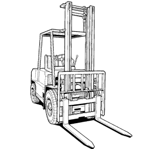 Forklift trucks easily used for drive in pallet racking