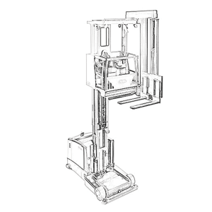 Redirack extending fork lift truck