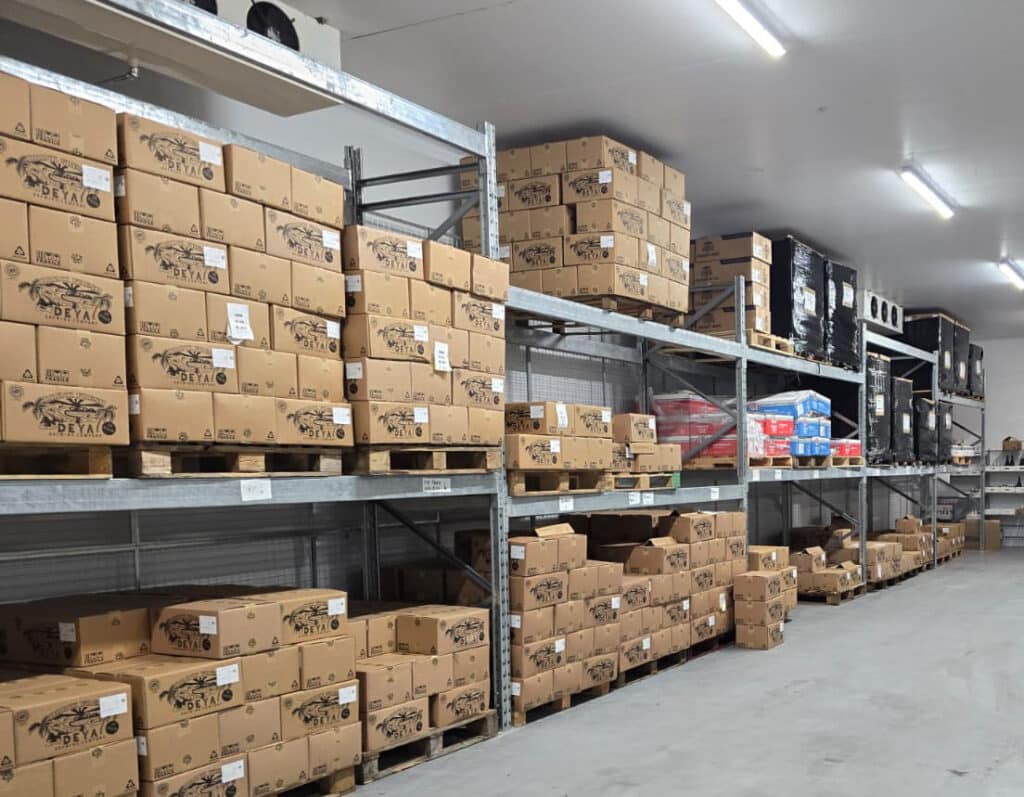 DEYA Brewery Hops Storage in chill store on Pallet Racking from RediRack